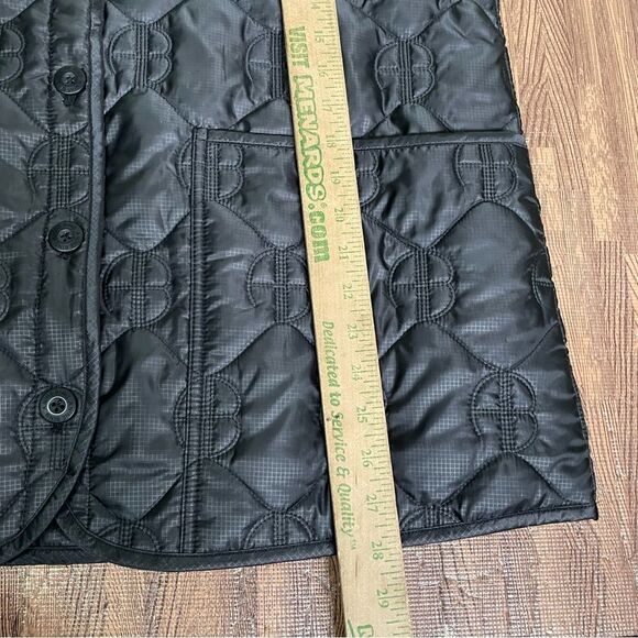 Anine Bing Andy Black Quilted Monogram Vest Pockets‎ Women’s Size Large - Picture 10 of 14